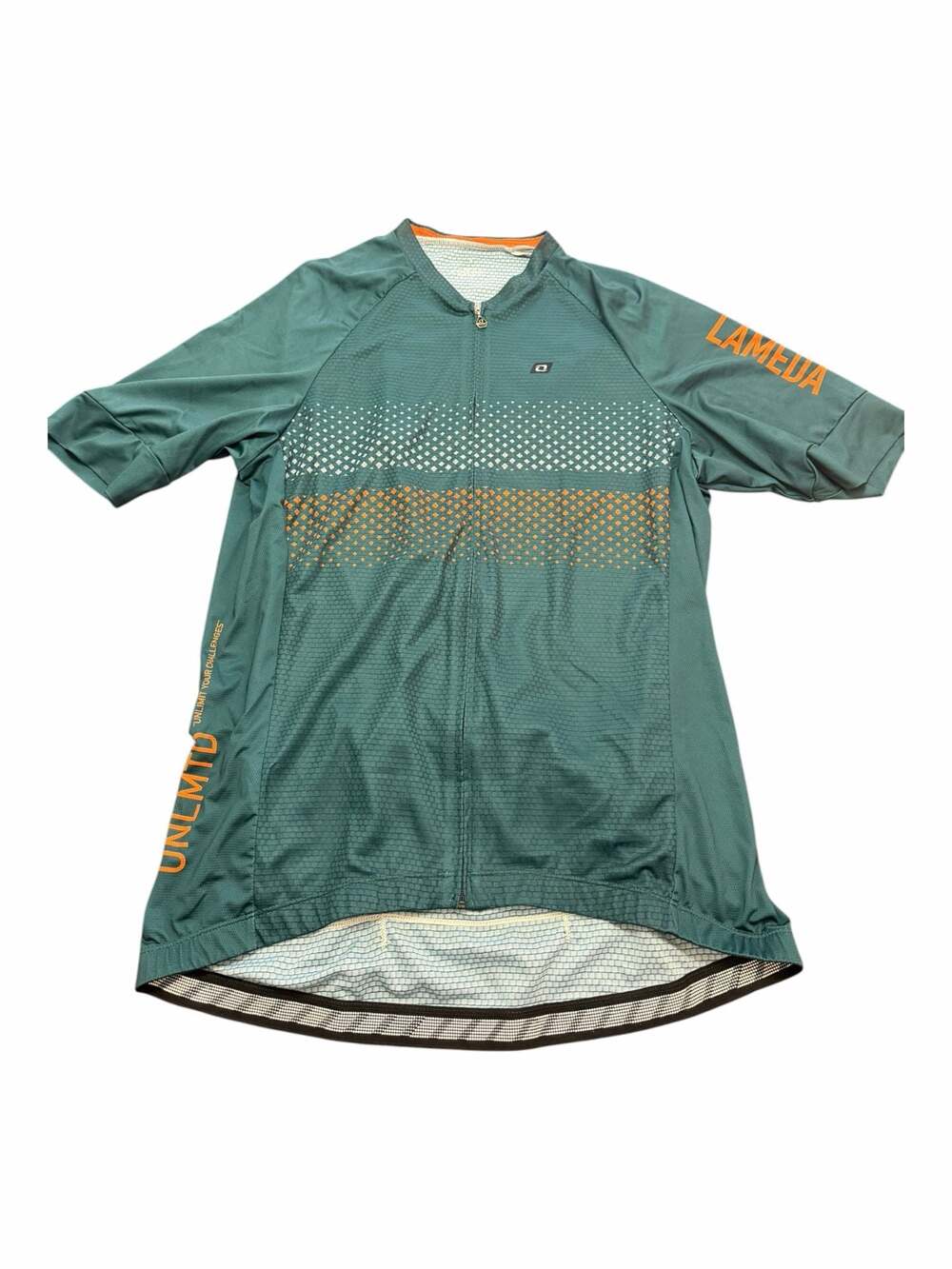 Lameda UNLMTD Short Sleeve Cycling Jersey Teal Orange XL